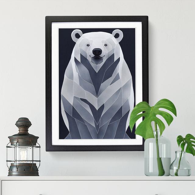 Anjenette Polar Bear Neoplastic - Picture Frame Print Alpen Home Size: 46cm H x 34cm W, Frame Option: Black on Productcaster.