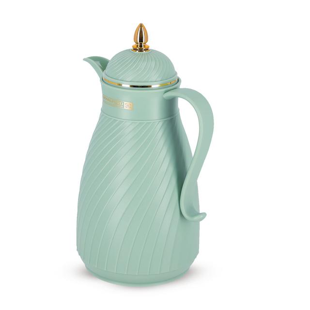 Royalford Glass Vacuum Flask, Vacuum Insulated Tea Carafe 1000ML -Heat & Cold Retention, Thermal Insulated Airpot, Green ROYALFORD on Productcaster.