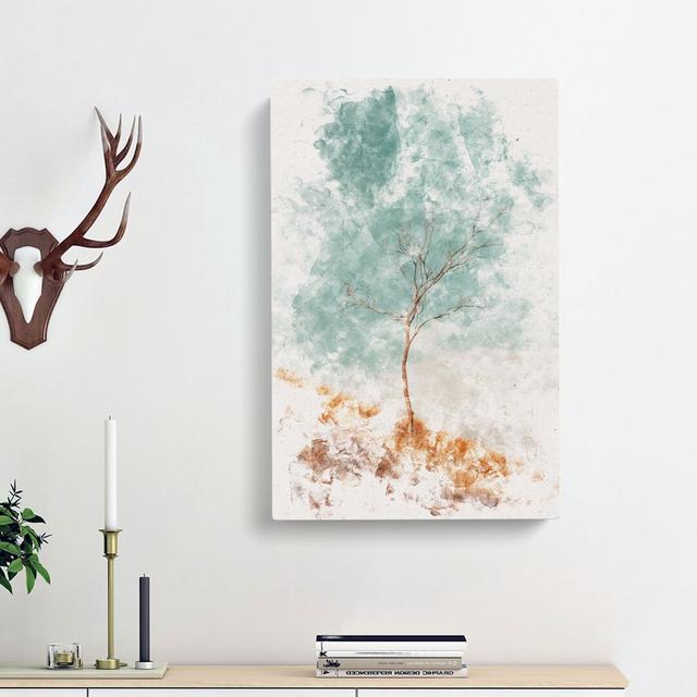 Lonely Tree - Wrapped Canvas Painting East Urban Home Size: 91cm H x 60cm W x 4cm D on Productcaster.