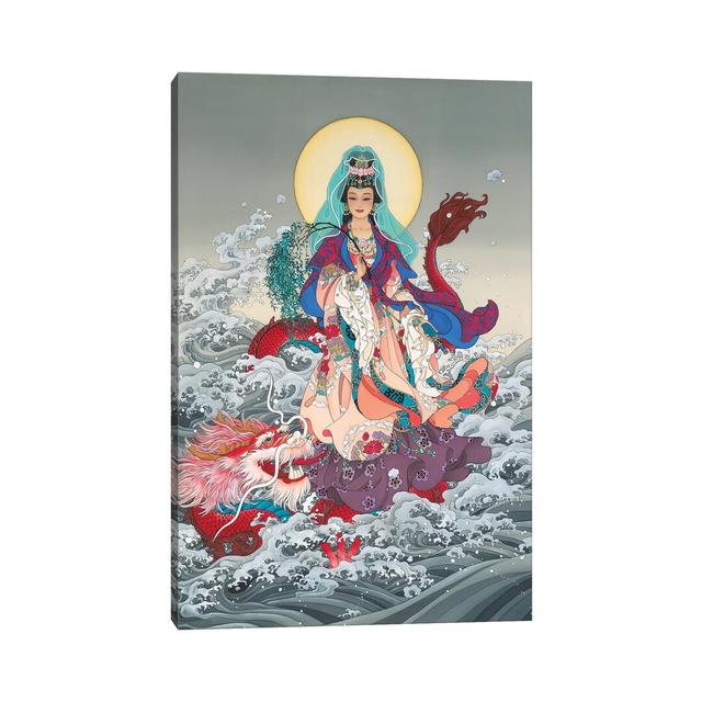 Kwan Yin - Painting Print on Canvas Bloomsbury Market Format: Wrapped Canvas, Size: 152.4cm H x 101.6cm W x 3.81cm D on Productcaster.