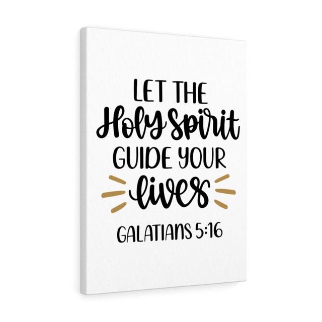 Holy Spirit Guide - Wrapped Canvas Typography Blue Elephant Size: 76cm H x 61cm W on Productcaster.