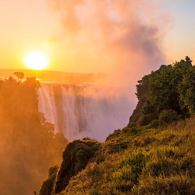 Ferryville Victoria Falls, Zimbabwe, Africa - Wrapped Canvas Print Alpen Home Size: 51cm H x 51cm W x 3.8cm D on Productcaster.