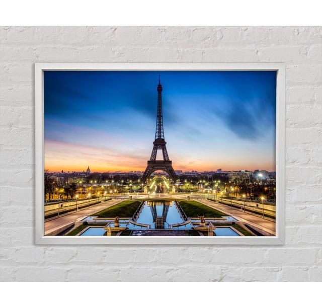 Eiffel Tower Night Lights - Single Picture Frame Art Prints on Canvas Bright Star Size: 84.1cm H x 118.9cm W x 3.3cm D on Productcaster.