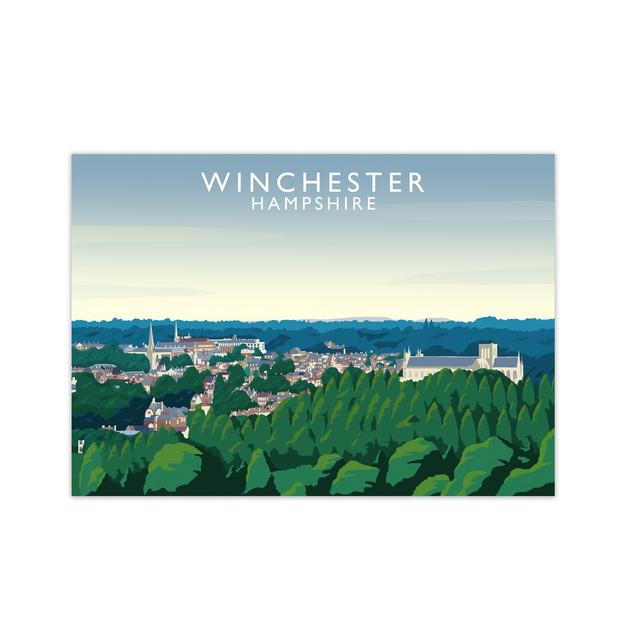 Winchester Hampshire' Graphic Art Print 17 Stories Size: 42cm H x 59.4cm W x 3cm D, Format: Unframed on Productcaster.