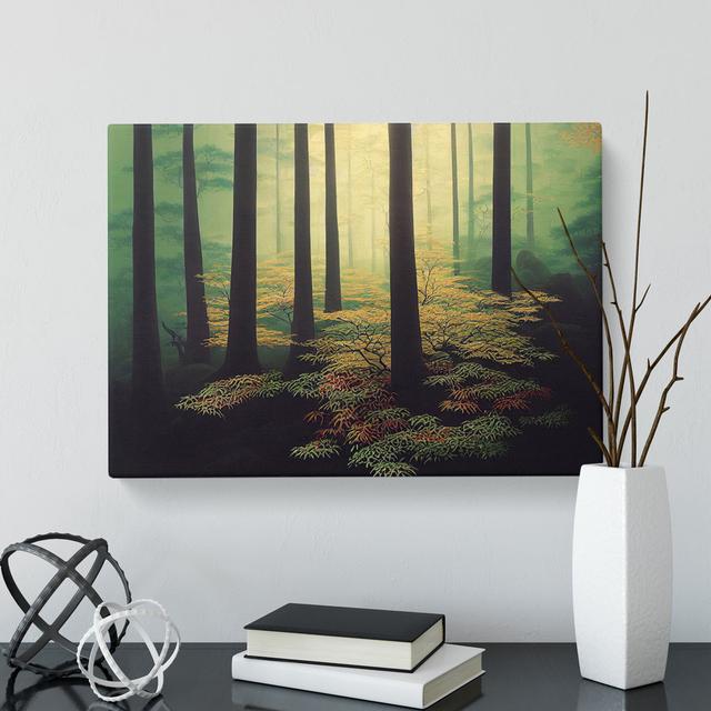 A Picturesque Forest - Wrapped Canvas Graphic Art Alpen Home Size: 35cm H x 50cm W x 3cm D on Productcaster.