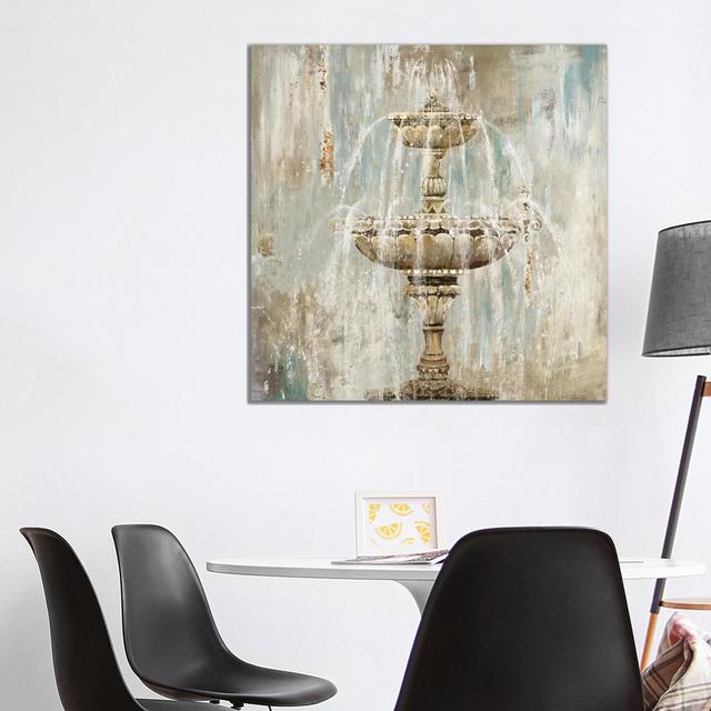 Fountain by Aimee Wilson - Wrapped Canvas Painting ClassicLiving Size: 93.98cm H x 93.98cm W x 1.905cm D on Productcaster.