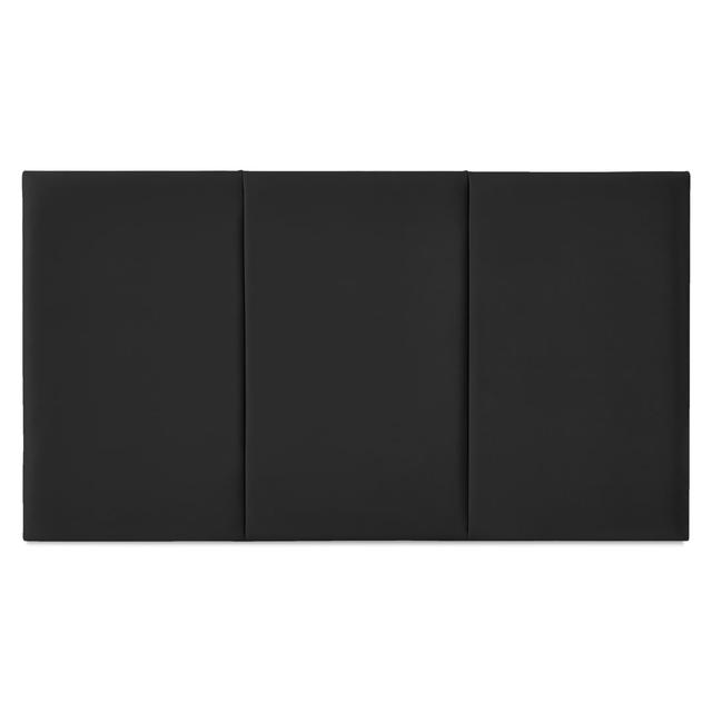 Franckot Upholstered Headboard 17 Stories Size: Small Single (2'6), Colour: Black on Productcaster.