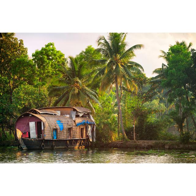 Houseboat On The Kerala Backwaters by Powerofforever - Wrapped Canvas Print 17 Stories Size: 20cm H x 30cm W on Productcaster.