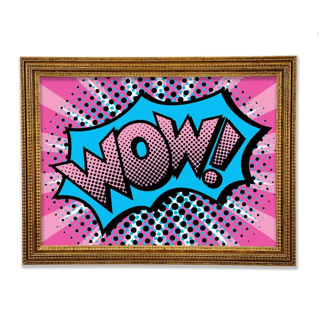 Pink Wow Framed Print Happy Larry Size: 29.7cm H x 42cm W x 3cm D on Productcaster.