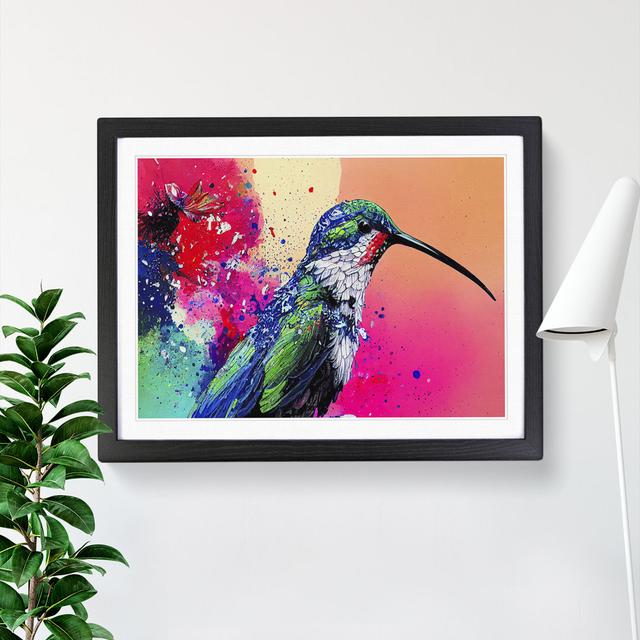 XH1022-6636X Hummingbird Vol.3 Abstract - Single Picture Frame Painting Marlow Home Co. Frame Colour: Black, Size: 25cm H x 34cm W x 2cm D on Productcaster.