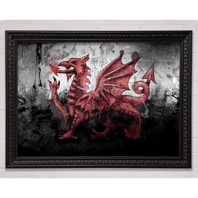 Welsh Dragon Grunge Framed Print Bright Star Size: 59.7cm H x 84.1cm W on Productcaster.