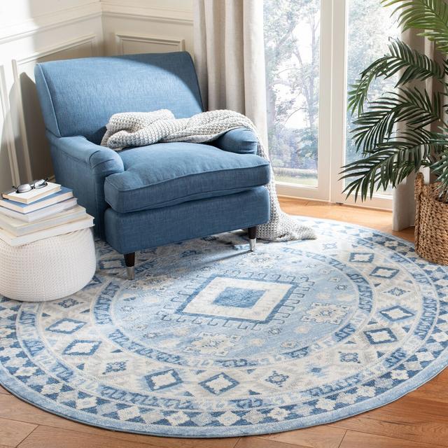 Medford Blue Rug Bloomsbury Market Rug Size: Round 200cm on Productcaster.