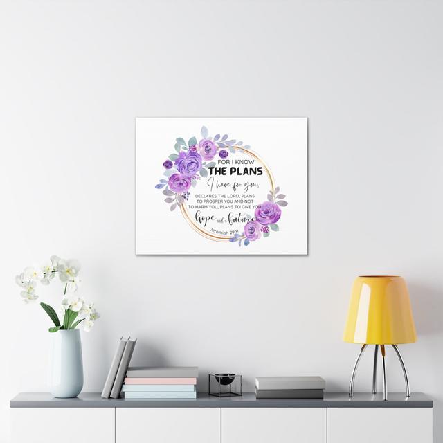 Jeremiah 29:11 The Plans I Have Bible Verse Canvas Christian Wall Art Happy Larry Size: 12cm H x 16cm W on Productcaster.