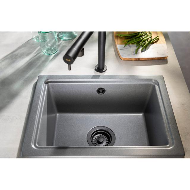 Round Sink Overflow Abode Finish: Matt Black on Productcaster.