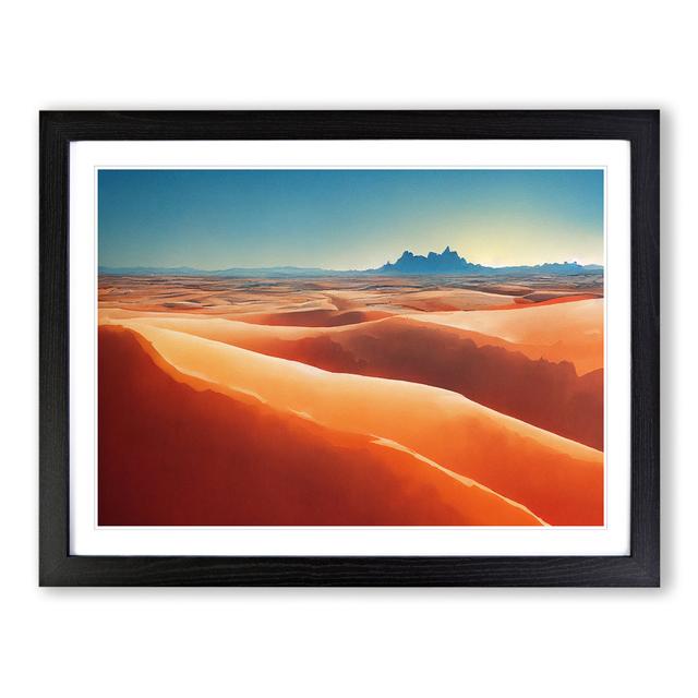 Watercolour Desert Vol.5 - Picture Frame Graphic Art Natur Pur Size: 34cm H x 46cm W x 2cm D, Frame Colour: Black on Productcaster.