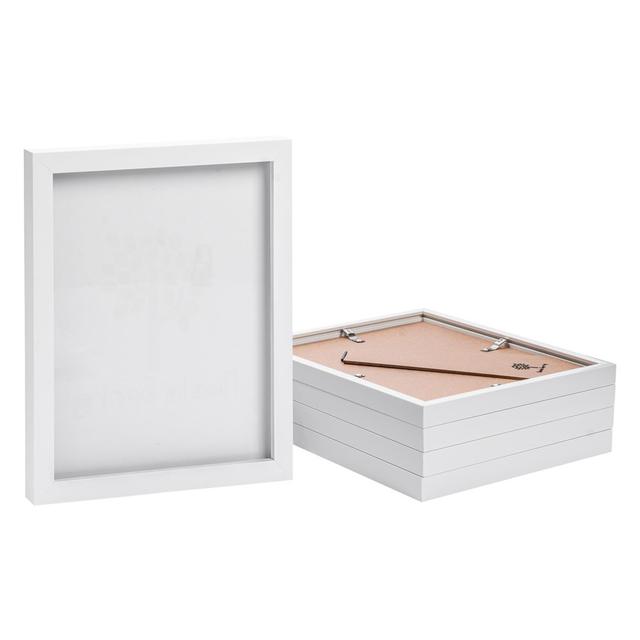 Picture Frame - Set of 5 (Set of 5) Nicola Spring Picture Size: 22.50cm W x 27.50cm H x 2cm D, Colour: White on Productcaster.