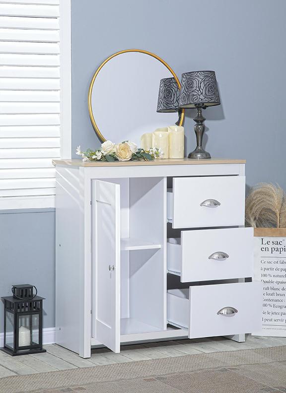 Ardentown 3 - Drawer Chest of Drawers ClassicLiving Colour: White on Productcaster.