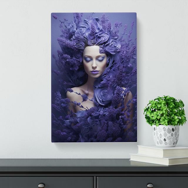 Lavender Flower Surrealism - No Frame Art Prints Lily Manor Size: 50cm H x 35cm W x 3cm D on Productcaster.