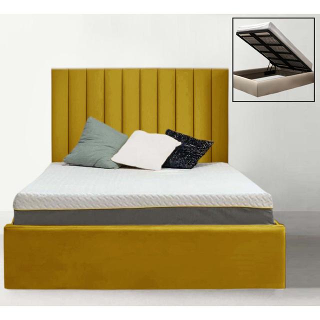 Lydianna Upholstered Storage Bed Ebern Designs Colour: Turmeric, Size: Super King (6') on Productcaster.