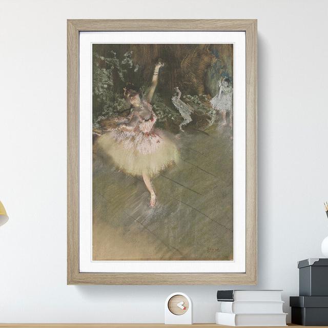 A Star Ballet Ballerina Dancer by Edgar Degas - Picture Frame Painting East Urban Home Size: 36cm H x 27cm W x 2cm D, Frame Option: Oak on Productcaster.