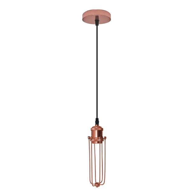 Drumanduff 1 - Light Rose Gold Single Pendant Borough Wharf Bulb Included: No on Productcaster.