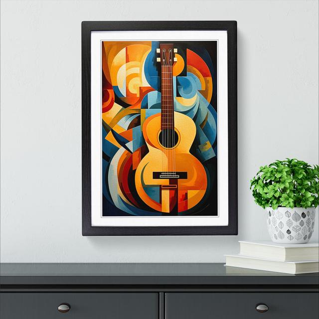 Guitar Cubism No.2 - Single Picture Frame Print on Wood Marlow Home Co. on Productcaster.