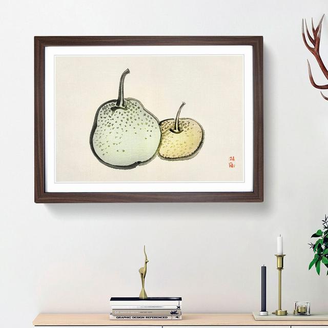 Asian Pears by Kono Bairei - Picture Frame Painting Print East Urban Home Frame Option: Walnut Framed, Size: 48cm H x 65cm W x 2cm D on Productcaster.