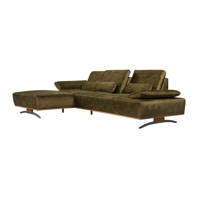 Aunye Corner Sofa Ivy Bronx Orientation: Left Hand Facing, Upholstery Colour: Olive on Productcaster.