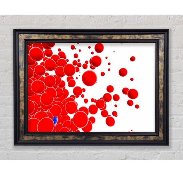 Red Bubbles - Single Picture Frame Art Prints Bright Star Size: 84.1cm H x 142.2cm W x 8cm D on Productcaster.