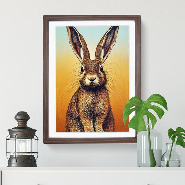 Hare Portrait No.3 - Single Picture Frame Print Brambly Cottage Frame Colour: Brown, Size: 64cm H x 46cm W on Productcaster.