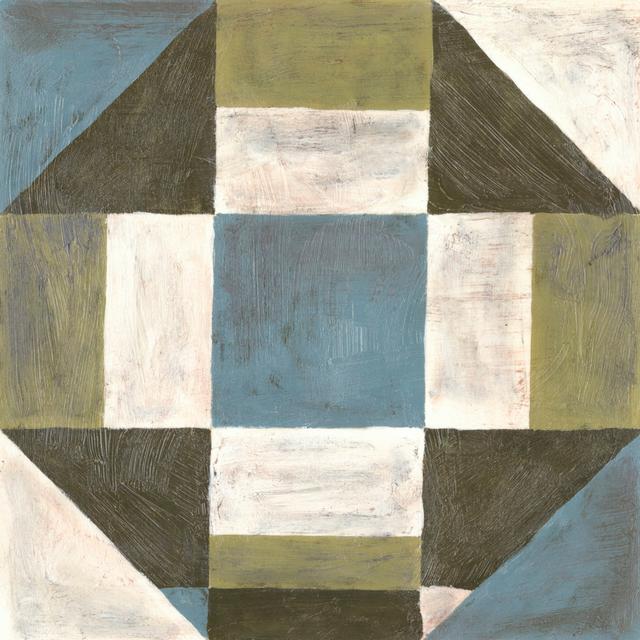 Patchwork Tile II by Vanna Lam - Wrapped Canvas Art Prints Corrigan Studio Size: 76cm H x 76cm W on Productcaster.