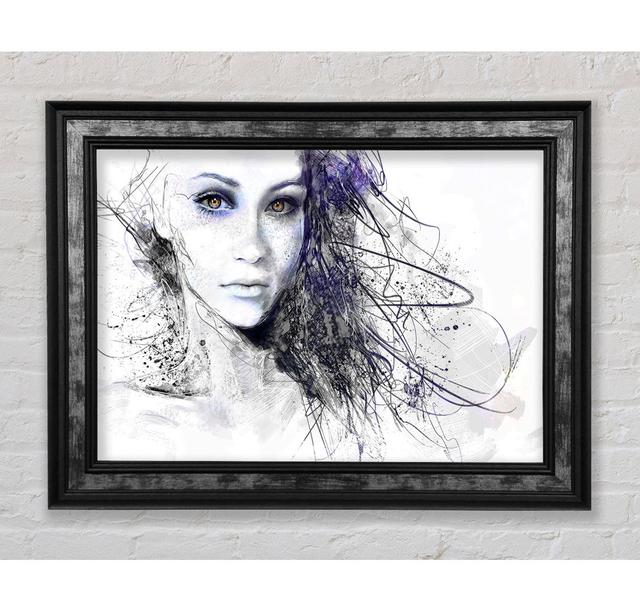 Urban Girl Drawing - Single Picture Frame Art Prints Bright Star Size: 21cm H x 29.7cm W on Productcaster.