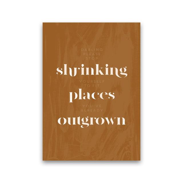 Darling Please Stop Shrinking by Planeta444 - Typography Print on Paper Happy Larry Frame Option: No Framed, Size: 29.7cm H x 21cm W x 4cm D on Productcaster.