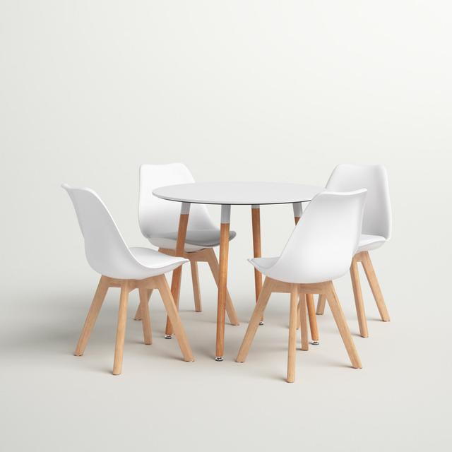 Otis 4 - Person Solid Wood Dining Set Hykkon on Productcaster.