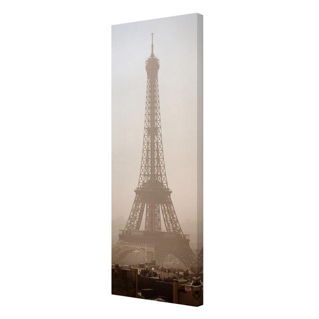 The Eiffel Tower - Wrapped Canvas Graphic Art Print East Urban Home Size: 90cm H x 30cm W x 2cm D on Productcaster.