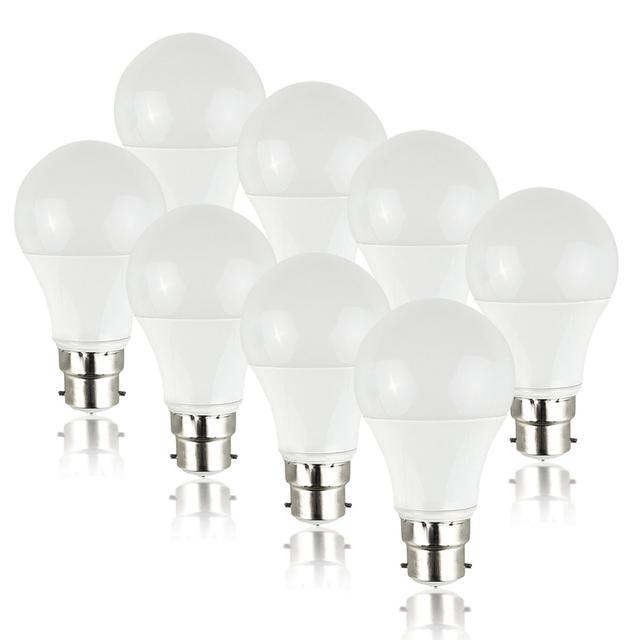 60W Equivalent A19 BA22d/Bayonet Cap LED Bulb (Set of 8) MiniSun Colour Temperature: 3000 on Productcaster.