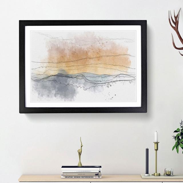 Mountains in Marbella Spain in Abstract - Picture Frame Graphic Art Print East Urban Home Frame Option: Black Framed, Size: 62cm H x 87cm W x 2cm D on Productcaster.