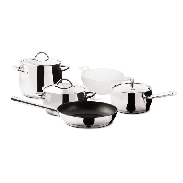 Delux 8 - Piece Non-Stick Stainless Steel Cookware Set Mepra on Productcaster.