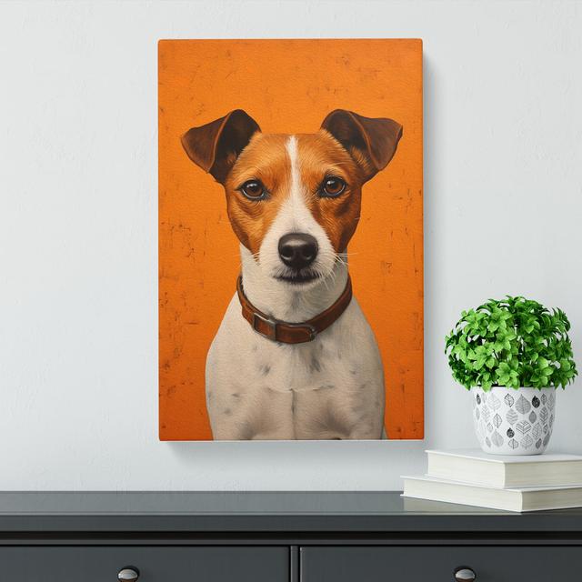 Jack Russell Contemporary - Art Prints Marlow Home Co. Size: 76cm H x 50cm W x 3cm D on Productcaster.