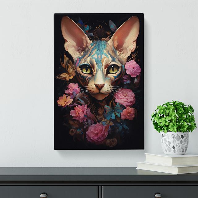 Sphynx Cat Romanticism - Print Marlow Home Co. Size: 76cm H x 50cm W x 3cm D on Productcaster.