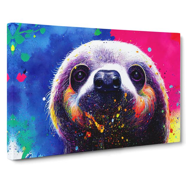 Sloth Splash Vol.2 Abstract - Wrapped Canvas Print Latitude Vive Size: 40cm H x 60cm W x 3cm D on Productcaster.