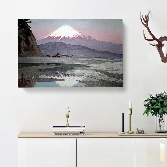 Fujiyama from Okitsu by Hiroshi Yoshida - Wrapped Canvas Painting Pint East Urban Home Size: 35cm H x 50cm W x 3cm D on Productcaster.