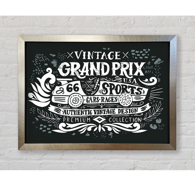 Vintage Grand Prix Type - Print Bright Star Size: 100cm H x 141.4cm W x 3.4cm D on Productcaster.