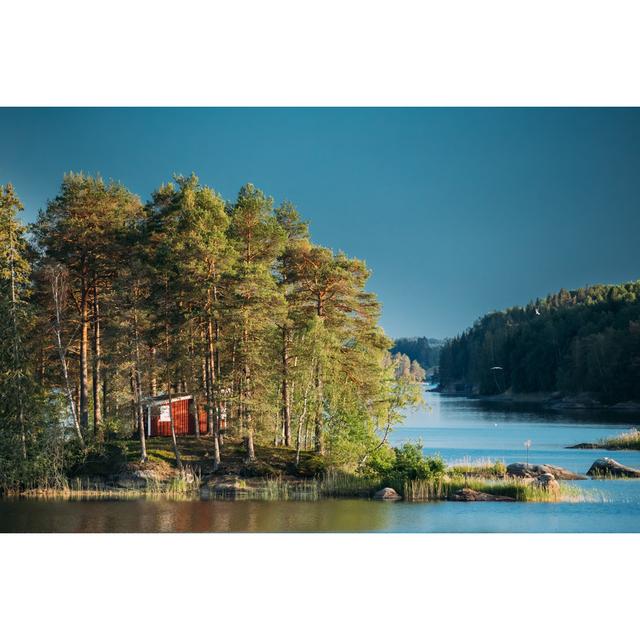 Laniaya Lake Or River Landscape by Bruev - Wrapped Canvas Print Alpen Home Size: 20cm H x 30cm W x 3.8cm D on Productcaster.