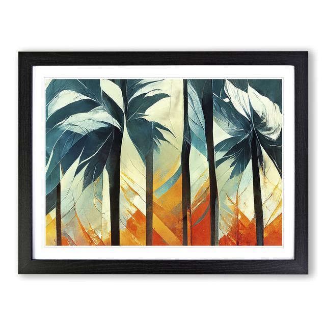 Palm Tree Art Vol.1 - Picture Frame Painting Bay Isle Home Format: Black Framed, Size: 34cm H x 46cm W x 2cm D on Productcaster.