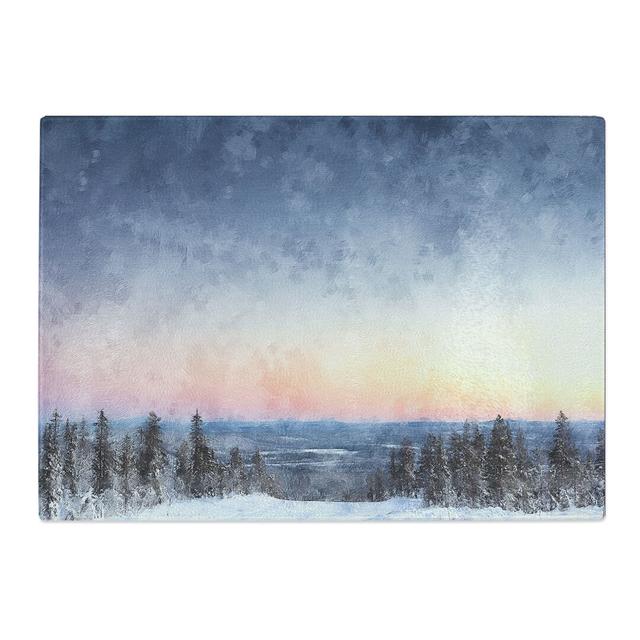 Tempered Glass Sunrise in Finland Chopping Board East Urban Home Size: 20 cm x 28.5 cm on Productcaster.