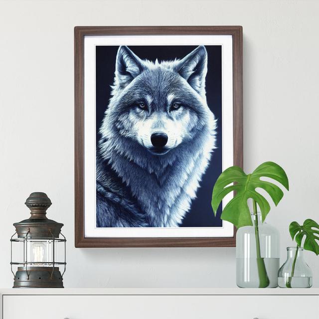 Beauty Of The Wolf - Single Picture Frame Print Alpen Home Frame Colour: Walnut, Size: 34cm H x 25cm W x 2cm D on Productcaster.