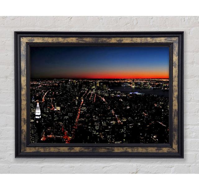 Empire State Building Glow - Single Picture Frame Art Prints Bright Star Size: 29.7cm H x 42cm W x 8cm D on Productcaster.