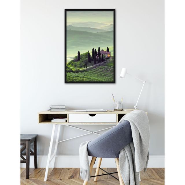 Gerahmtes Foto "Beautiful Tuscan Landscape" Brambly Cottage Größe: 55 cm H x 40 cm B x 2.5 cm T on Productcaster.