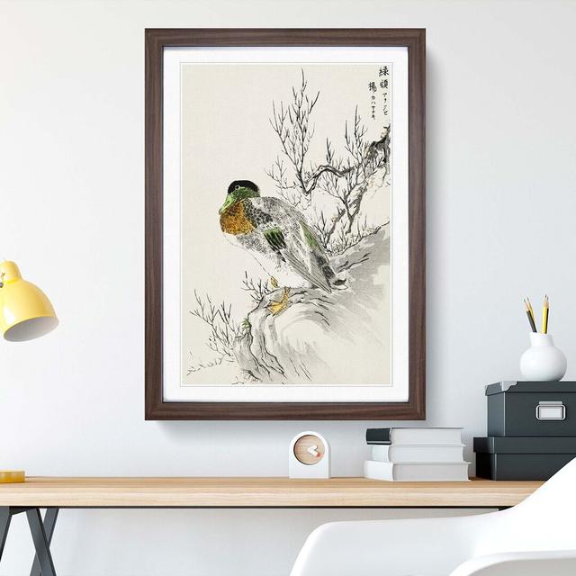 Mallard Duck & Willow by Numata Kashu - Picture Frame Painting Print East Urban Home Frame Option: Walnut, Size: 91cm H x 60cm W x 2cm D on Productcaster.